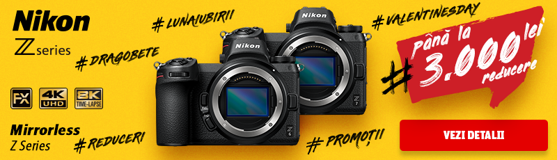 Pana la 3000 lei reducere la aparetele foto mirrorless Nikon